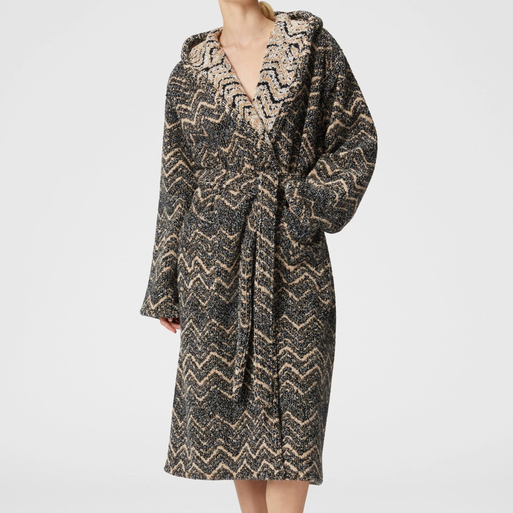 Azul Chevron Hooded Bath Robe by Missoni Home